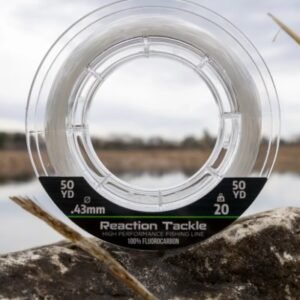 reaction tackle 100% pure fluorocarbon fishing line 50 yard spools